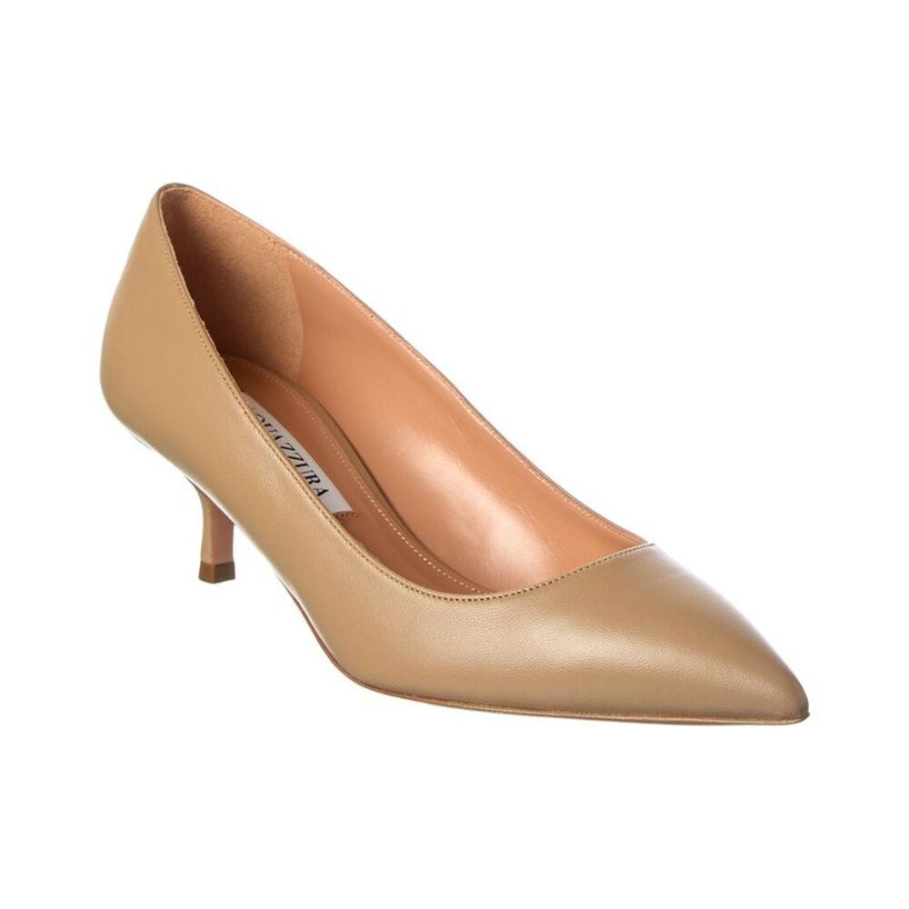 Aquazzura Leather Pump, Beige